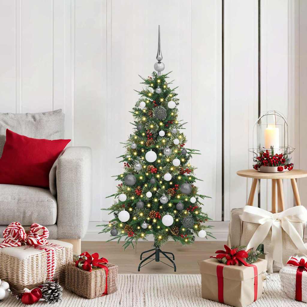 Künstlicher klappbarer Weihnachtsbaum Grün 120 cm PE und PVC