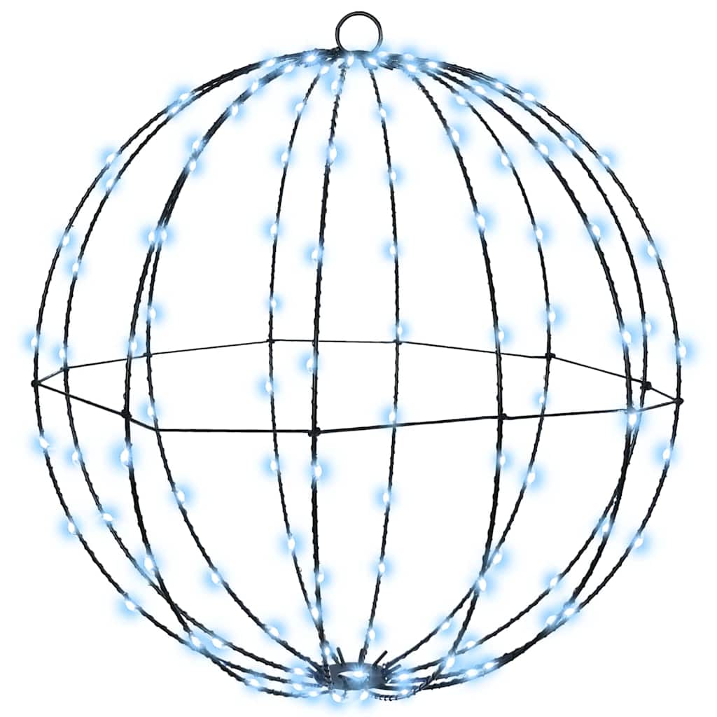 Ball mit 120 LEDs Kaltweiß 40 cm Metall