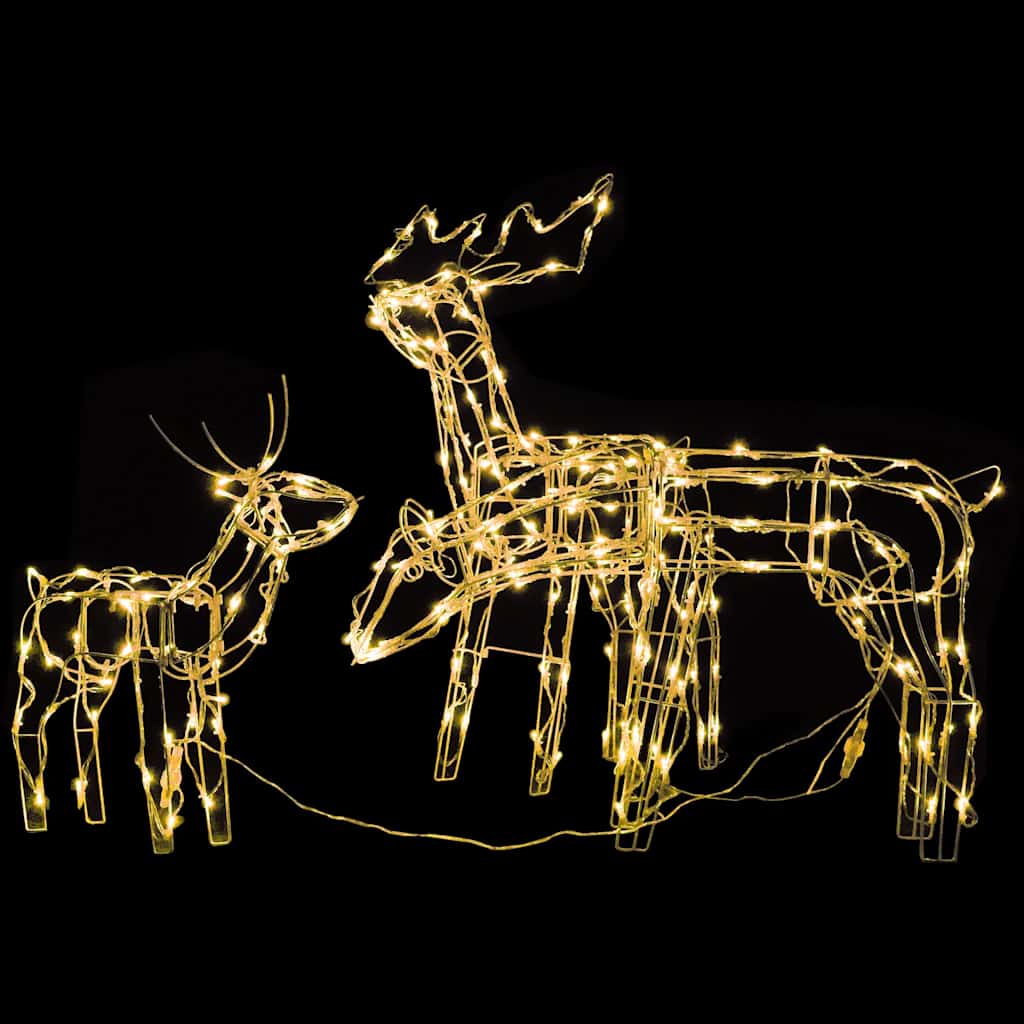 3-tlg. LED-Rentiere Set Weihnachtsdekoration 229 LEDs