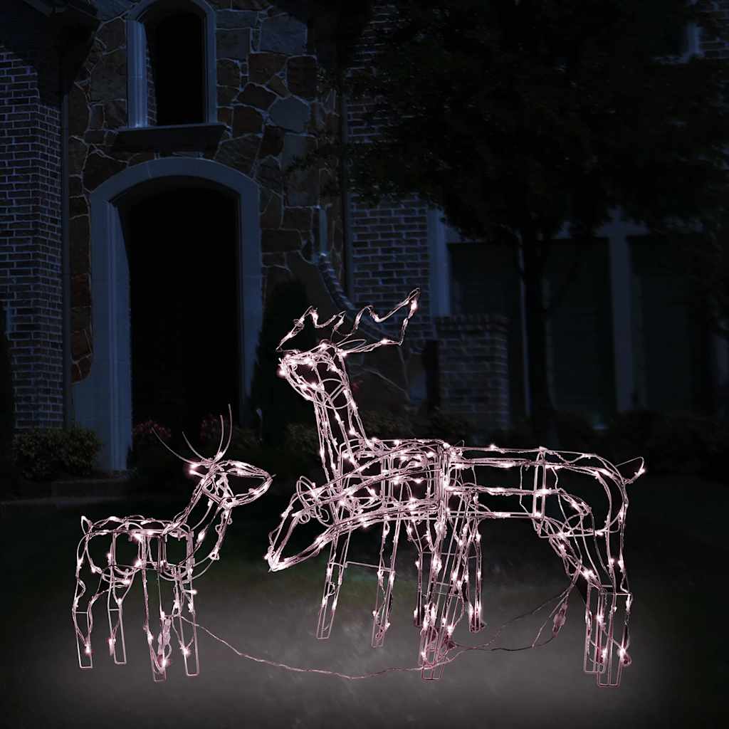 3-tlg. LED-Rentiere Set Weihnachtsdekoration 229 LEDs