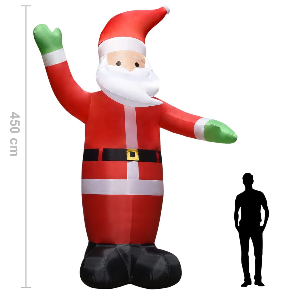 Aufblasbarer Weihnachtsmann mit LEDs Weihnachtsdeko IP44 4,5 m