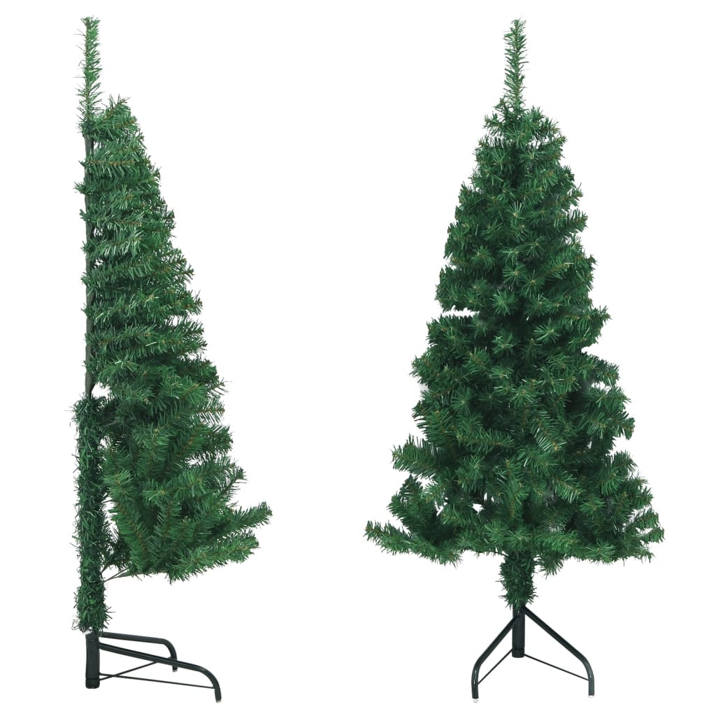 Künstlicher Eck-Weihnachtsbaum Grün 120 cm PVC