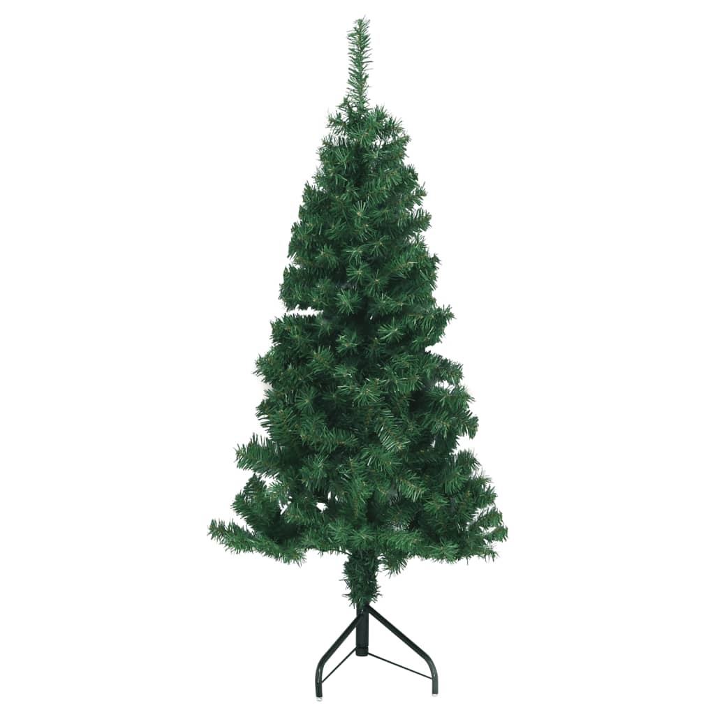 Künstlicher Eck-Weihnachtsbaum Grün 150 cm PVC