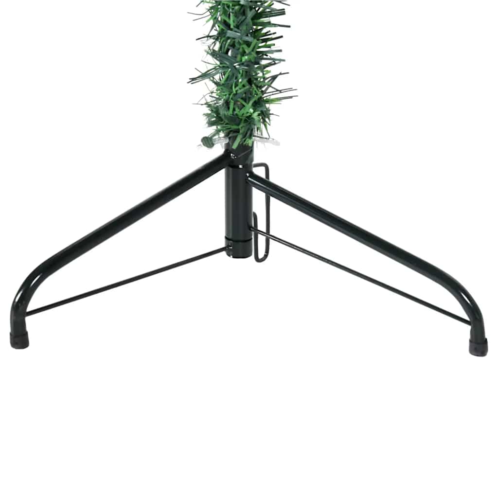 Künstlicher Halb-Weihnachtsbaum mit Ständer Schlank Grün 210 cm