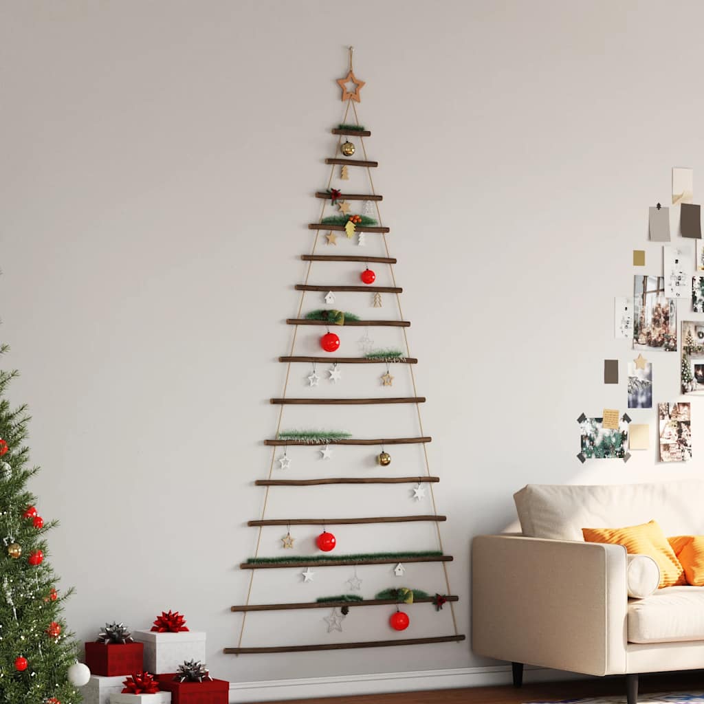Hängender Weihnachtsbaum mit Sternspitze 100x210 cm Naturzweig