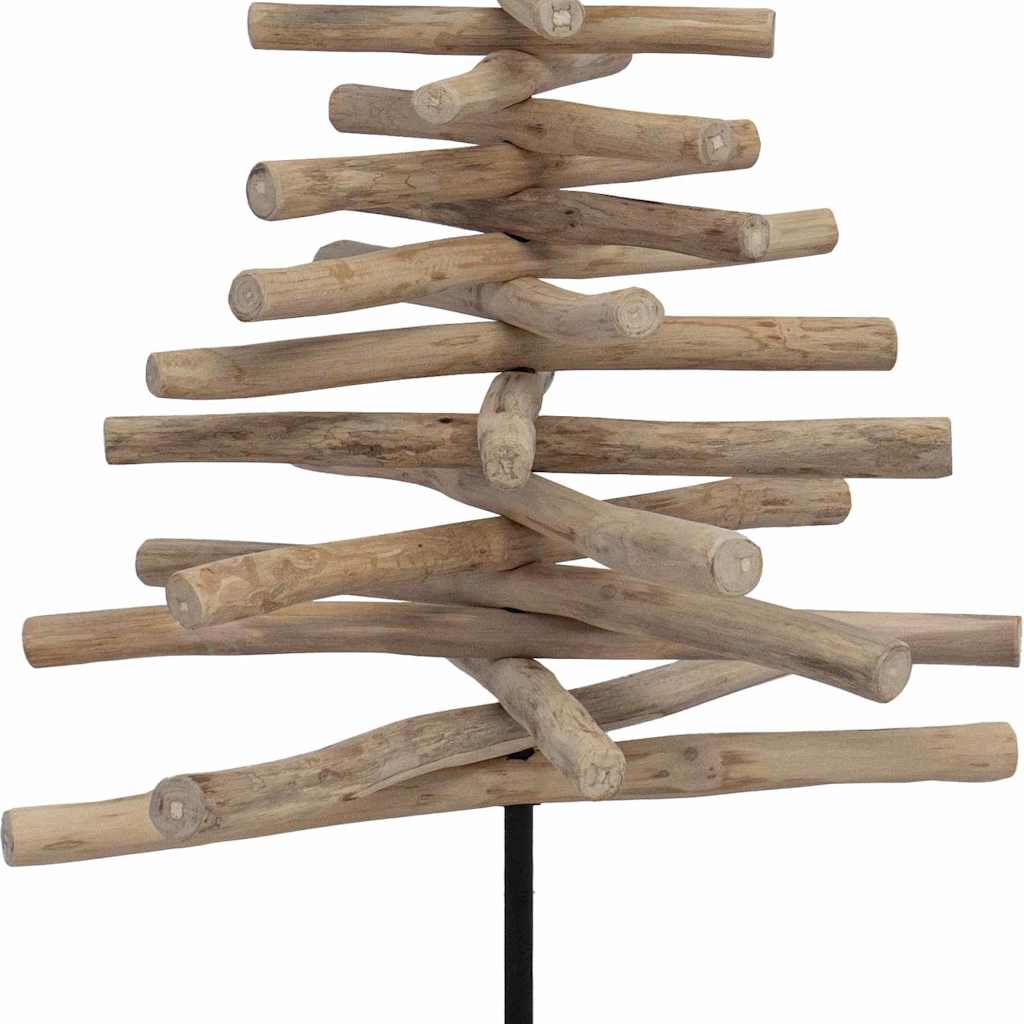 Weihnachtsbaum mit Ständer Braun 120 cm Massivholz Teak