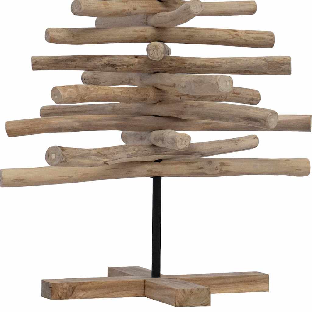 Weihnachtsbaum mit Ständer Braun 120 cm Massivholz Teak