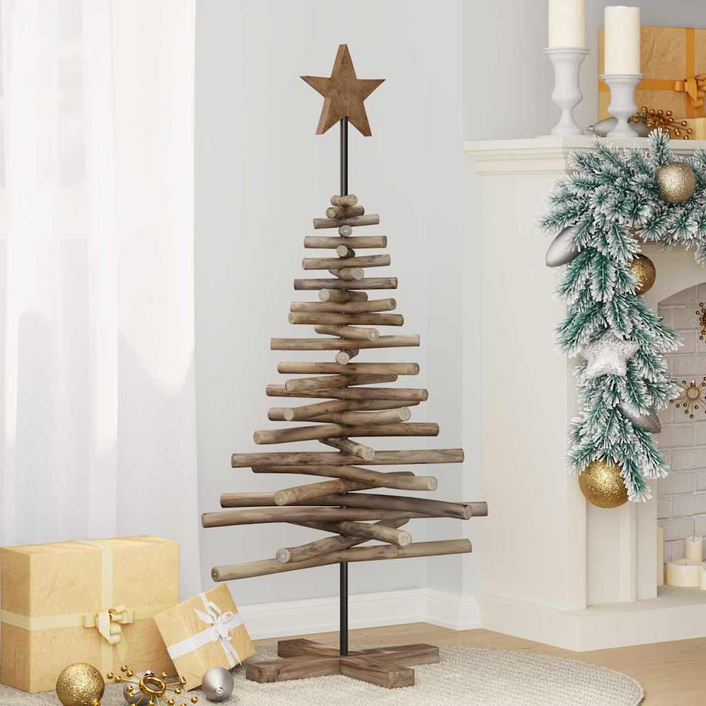 Weihnachtsbaum mit Ständer Braun 120 cm Massivholz Teak