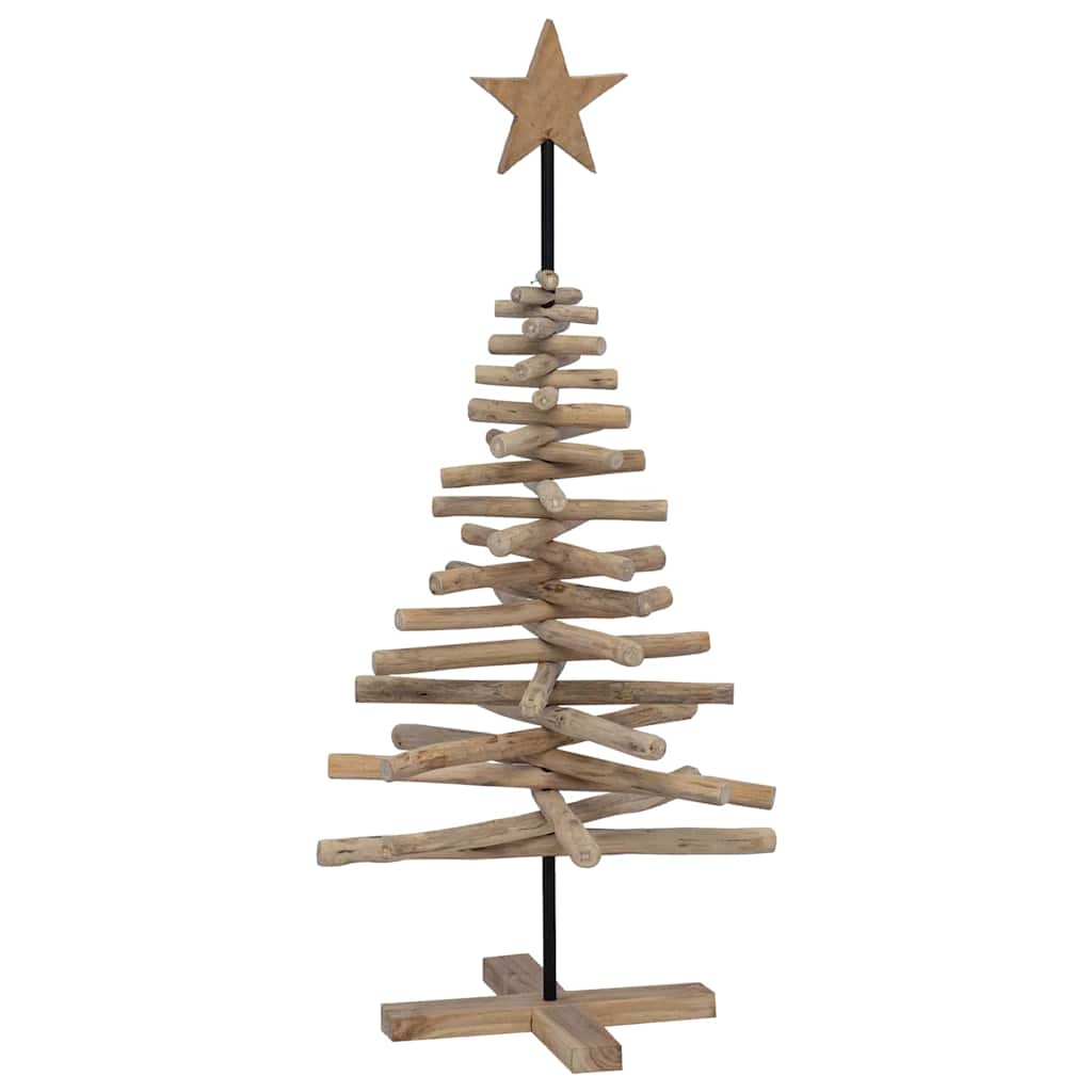 Weihnachtsbaum mit Ständer Braun 120 cm Massivholz Teak