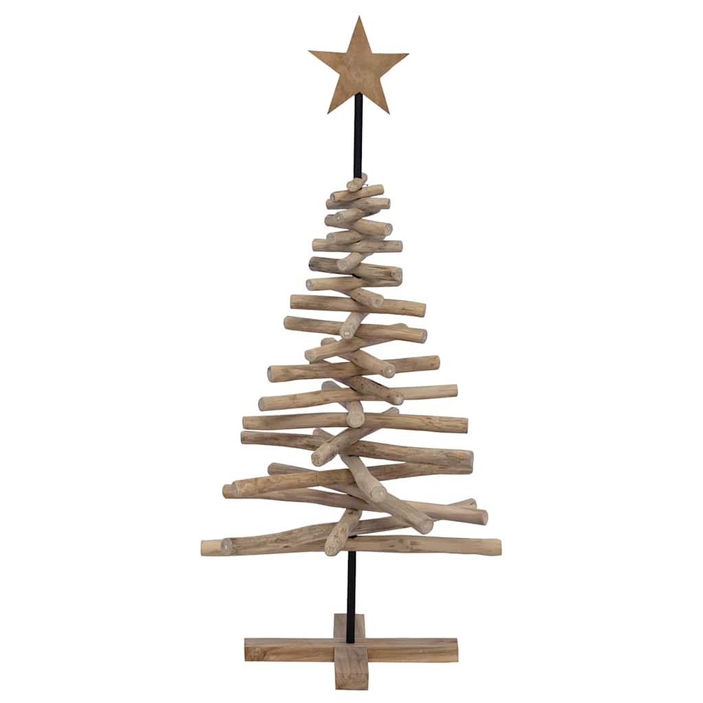 Weihnachtsbaum mit Ständer Braun 120 cm Massivholz Teak
