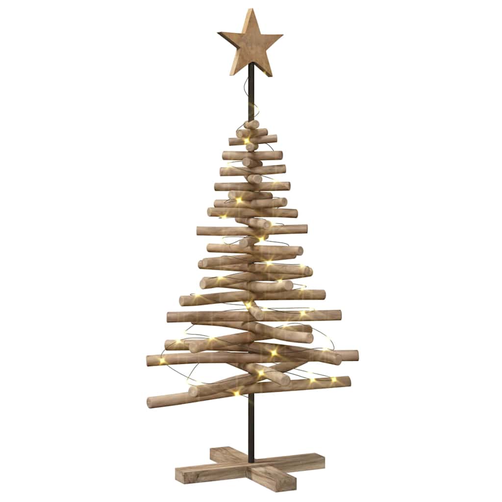 Weihnachtsbaum mit Ständer Braun 120 cm Massivholz Teak