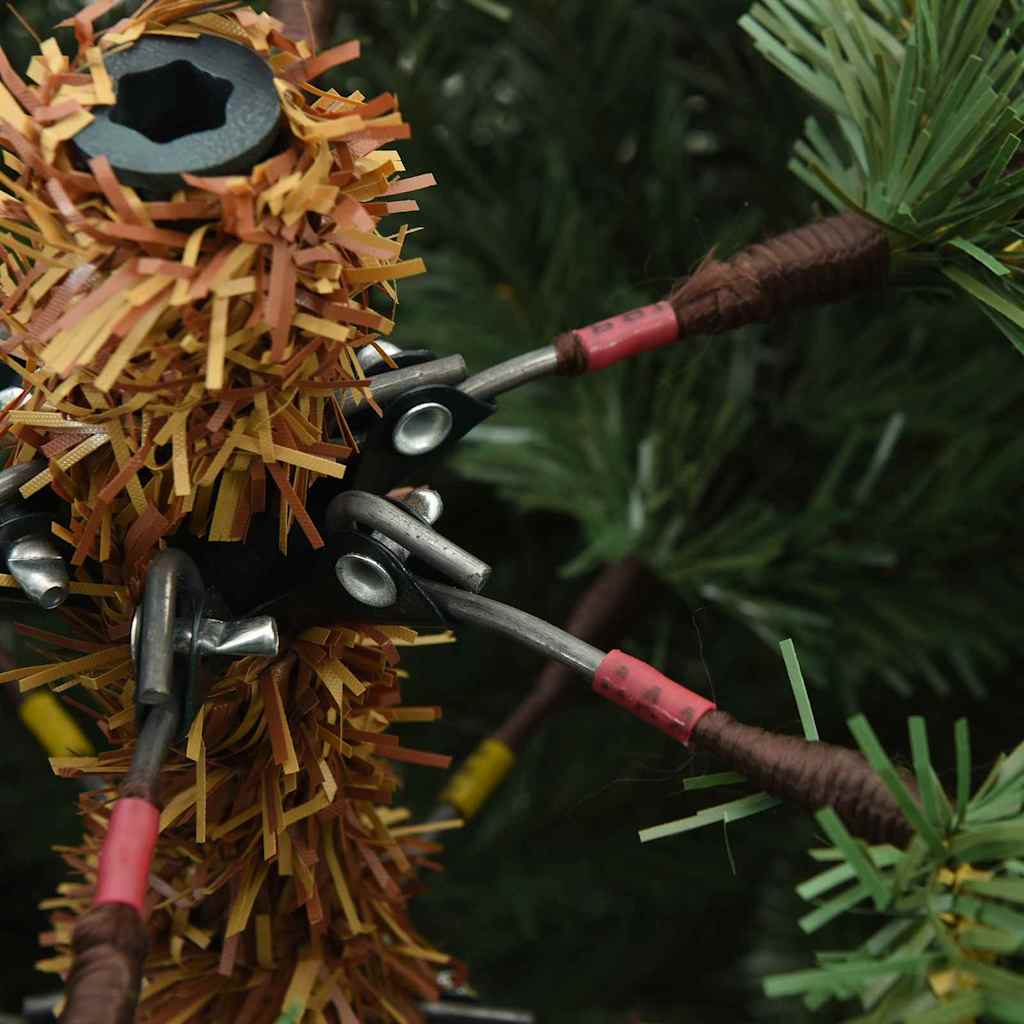 Künstlicher klappbarer Weihnachtsbaum Grün 180 cm PVC, Stahl
