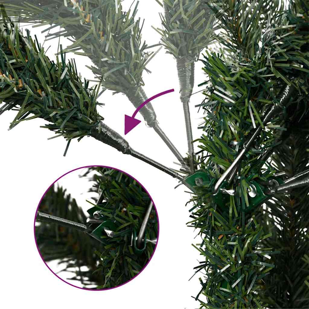 Künstlicher klappbarer Weihnachtsbaum Grün 120 cm PVC, Stahl