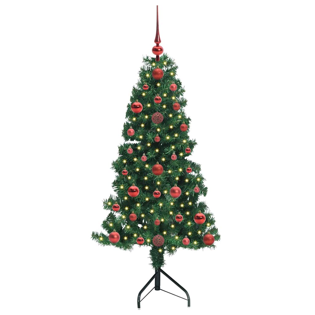 Eckiger künstlicher Weihnachtsbaum Grün 120 cm PVC und Metall