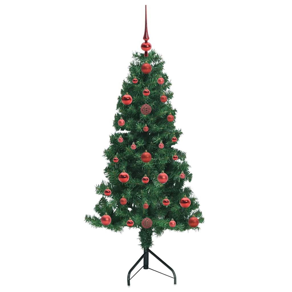 Eckiger künstlicher Weihnachtsbaum Grün 120 cm PVC und Metall