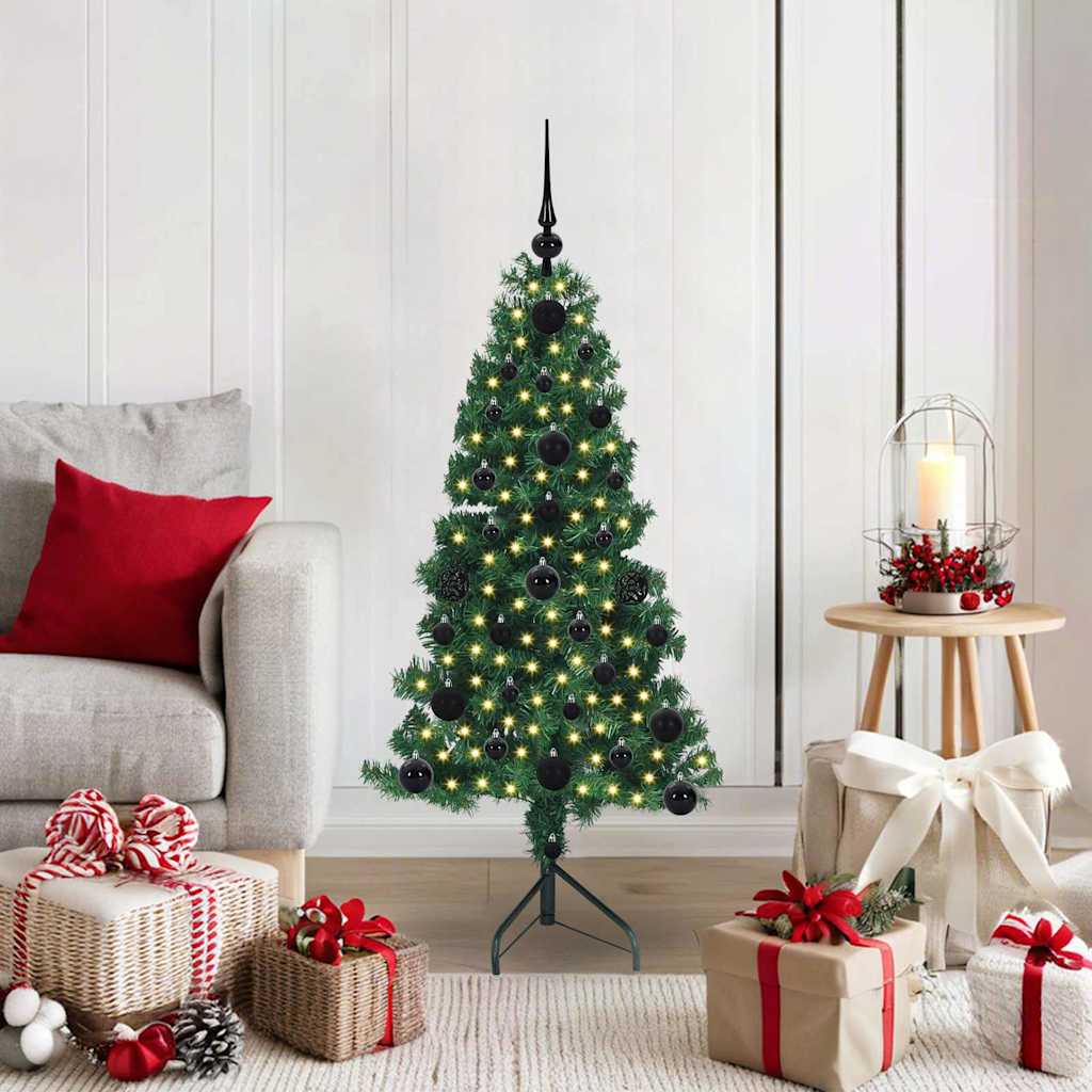 Eckiger künstlicher Weihnachtsbaum Grün 120 cm PVC und Metall