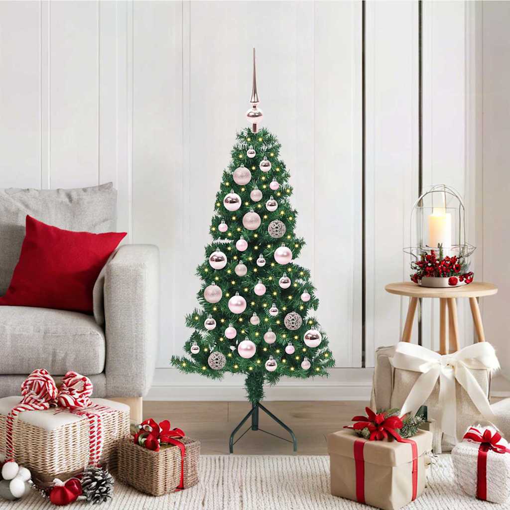 Eckiger künstlicher Weihnachtsbaum Grün 120 cm PVC und Metall
