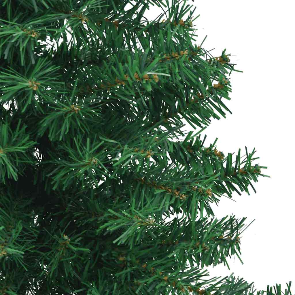 Eckiger künstlicher Weihnachtsbaum Grün 180 cm PVC und Metall