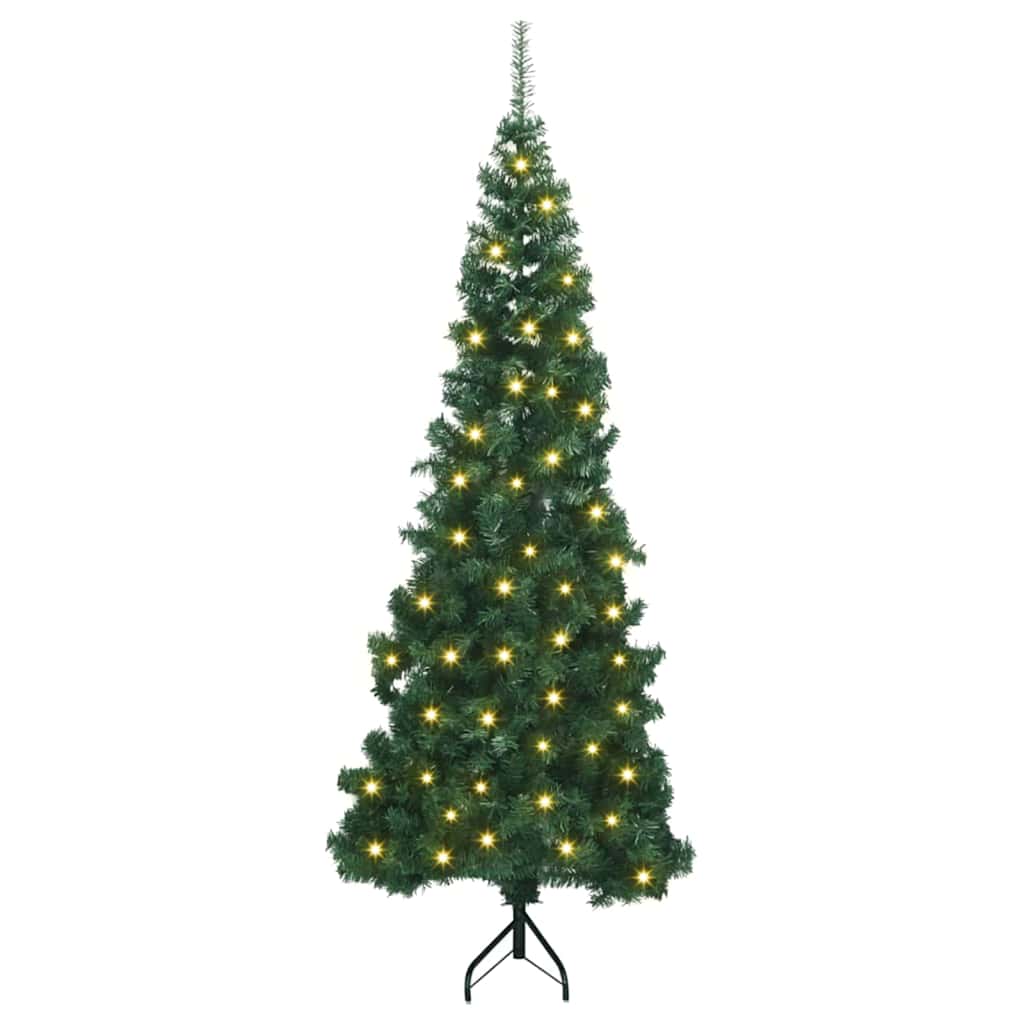 Eckiger künstlicher Weihnachtsbaum Grün 180 cm PVC und Metall