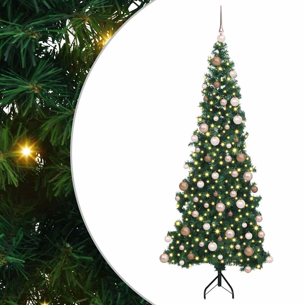 Eckiger künstlicher Weihnachtsbaum Grün 180 cm PVC und Metall