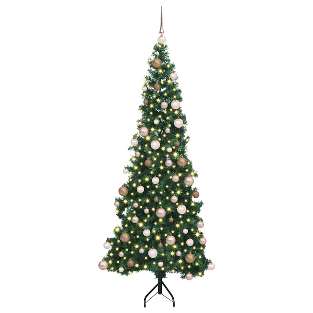 Eckiger künstlicher Weihnachtsbaum Grün 180 cm PVC und Metall