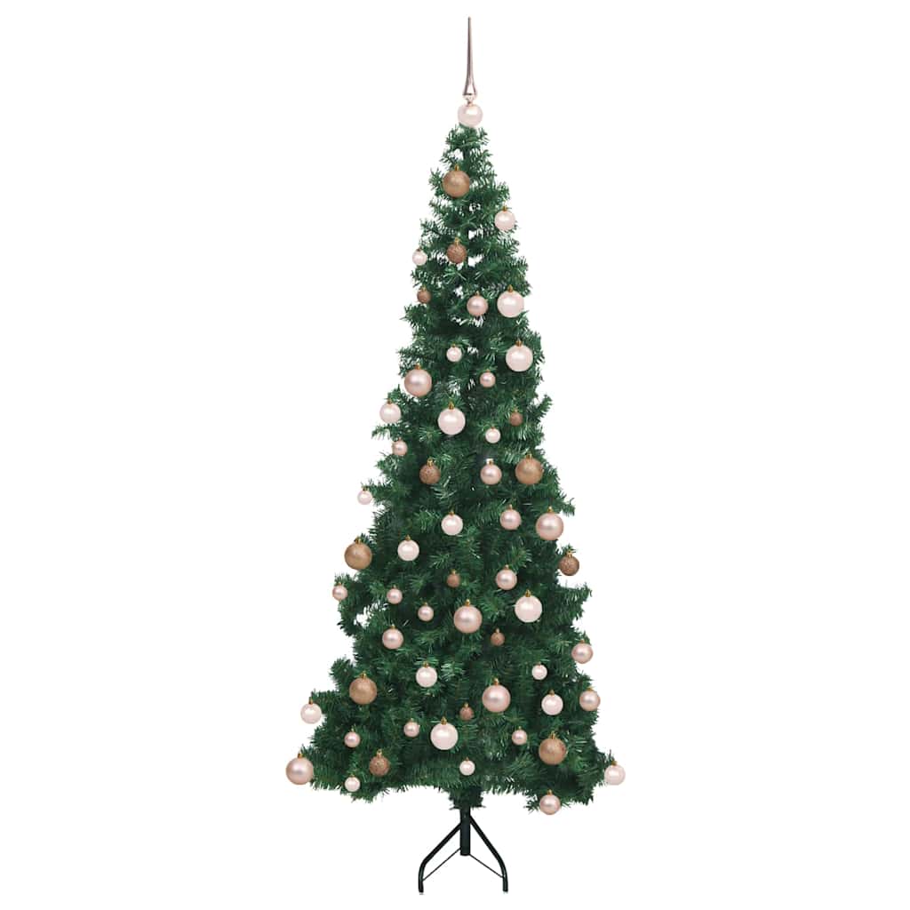 Eckiger künstlicher Weihnachtsbaum Grün 180 cm PVC und Metall