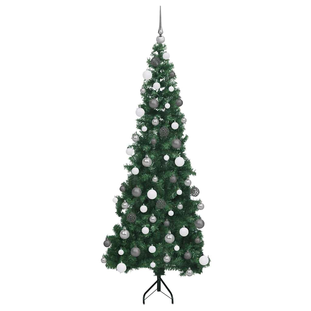 Eckiger künstlicher Weihnachtsbaum Grün 180 cm PVC und Metall