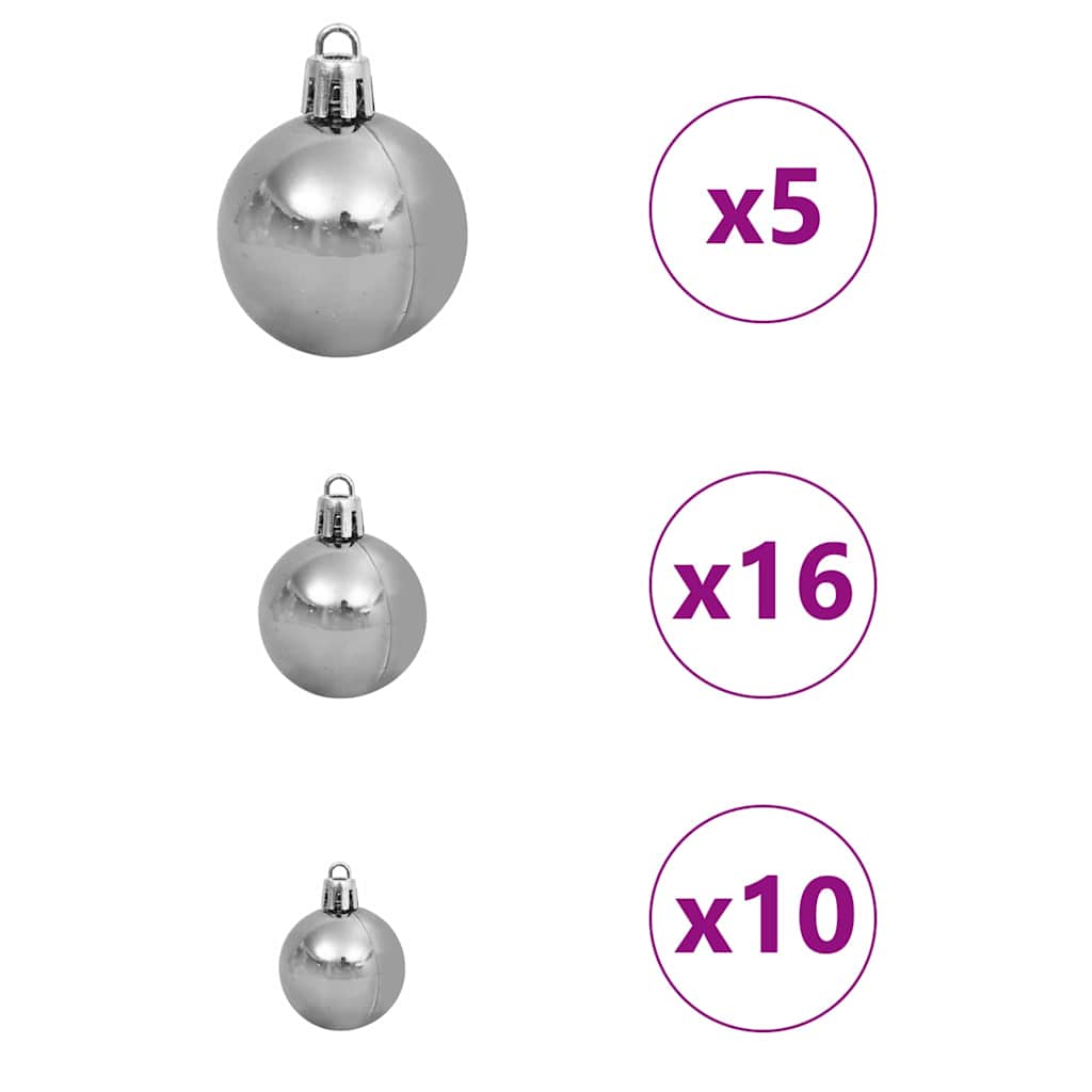 Eckiger künstlicher Weihnachtsbaum Grün 180 cm PVC und Metall