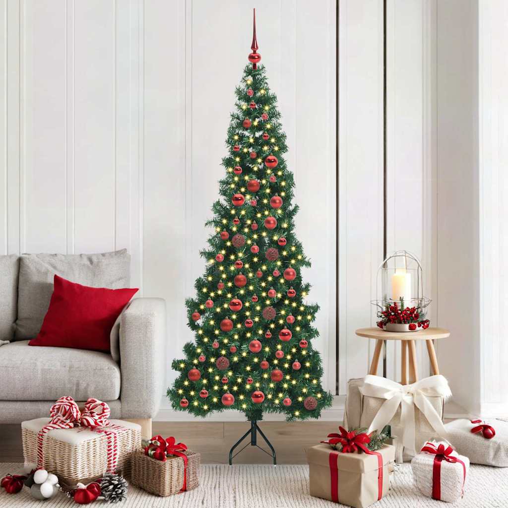 Eckiger künstlicher Weihnachtsbaum Grün 180 cm PVC und Metall