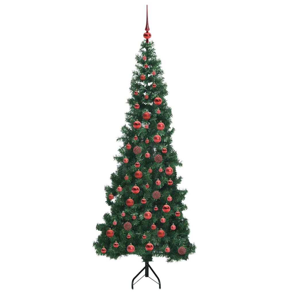 Eckiger künstlicher Weihnachtsbaum Grün 180 cm PVC und Metall