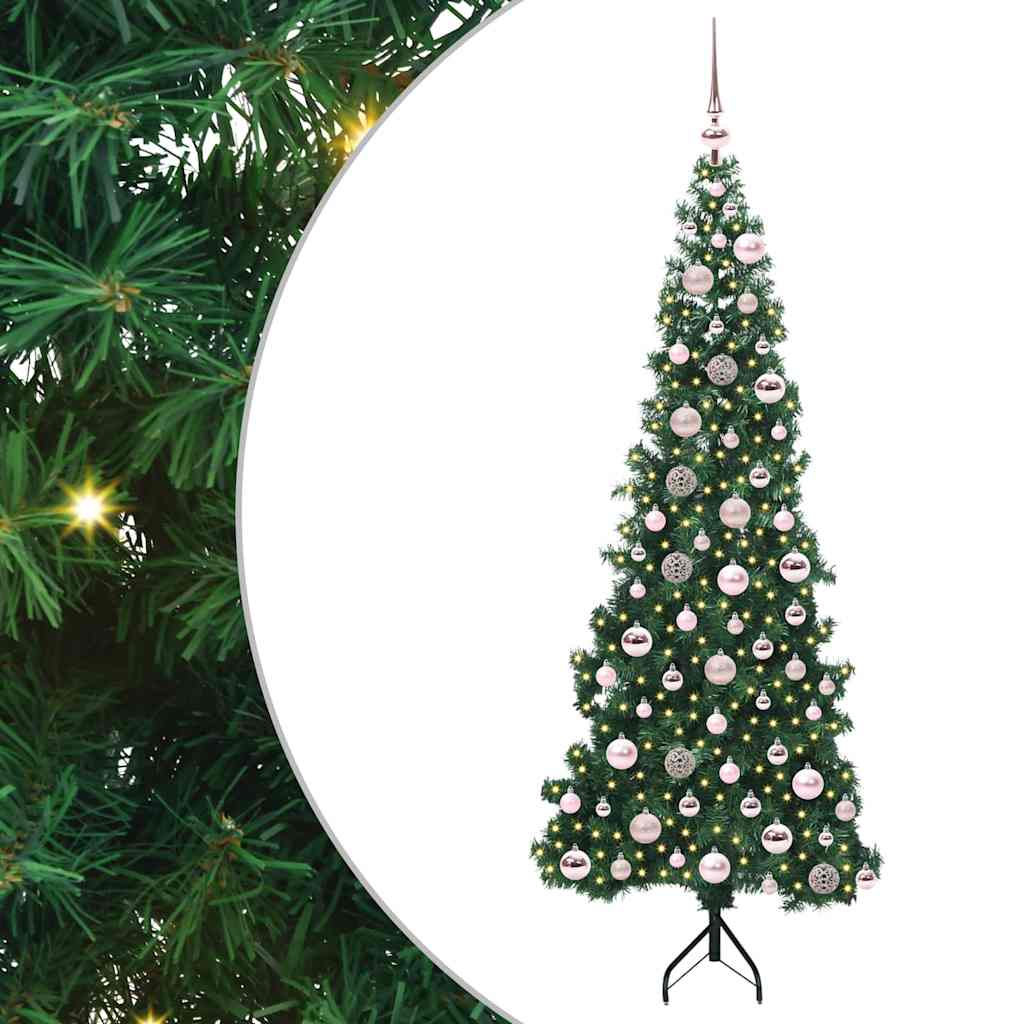 Eckiger künstlicher Weihnachtsbaum Grün 180 cm PVC und Metall