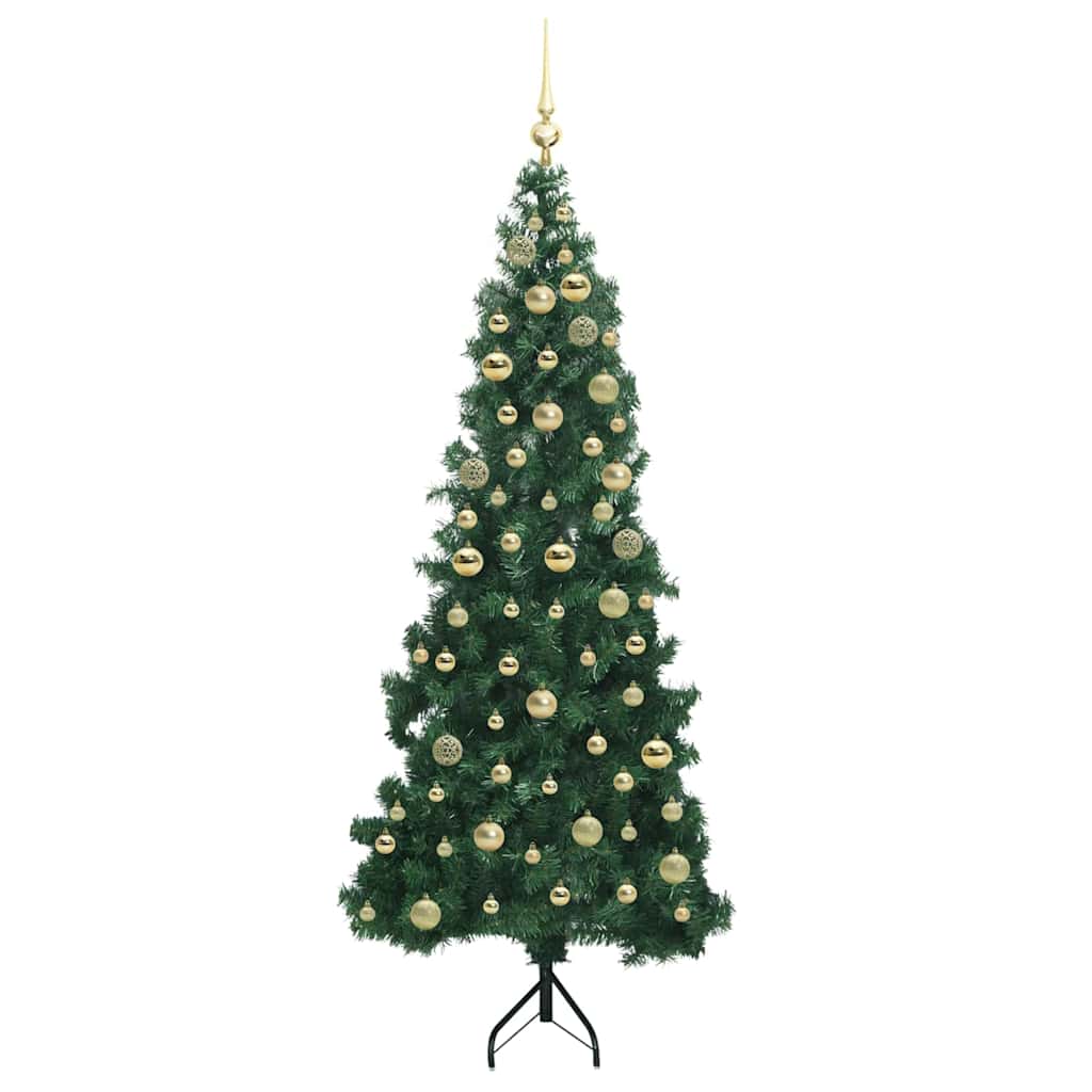 Eckiger künstlicher Weihnachtsbaum Grün 180 cm PVC und Metall
