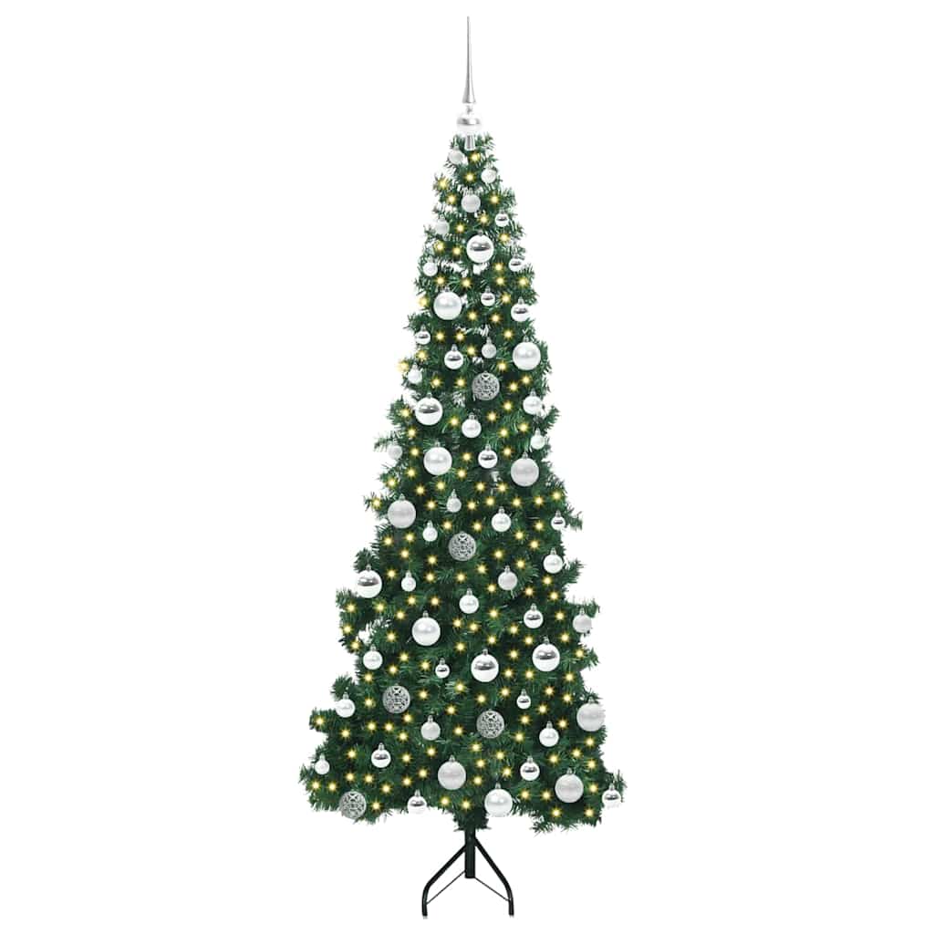 Eckiger künstlicher Weihnachtsbaum Grün 180 cm PVC und Metall