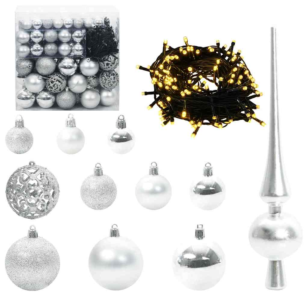 Eckiger künstlicher Weihnachtsbaum Grün 180 cm PVC und Metall