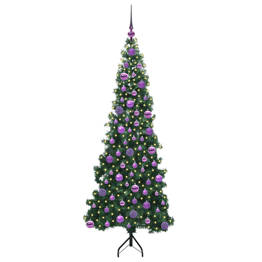Eckiger künstlicher Weihnachtsbaum Grün 180 cm PVC und Metall