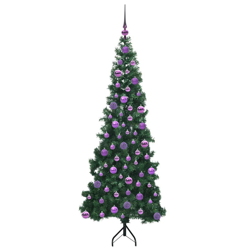 Eckiger künstlicher Weihnachtsbaum Grün 180 cm PVC und Metall