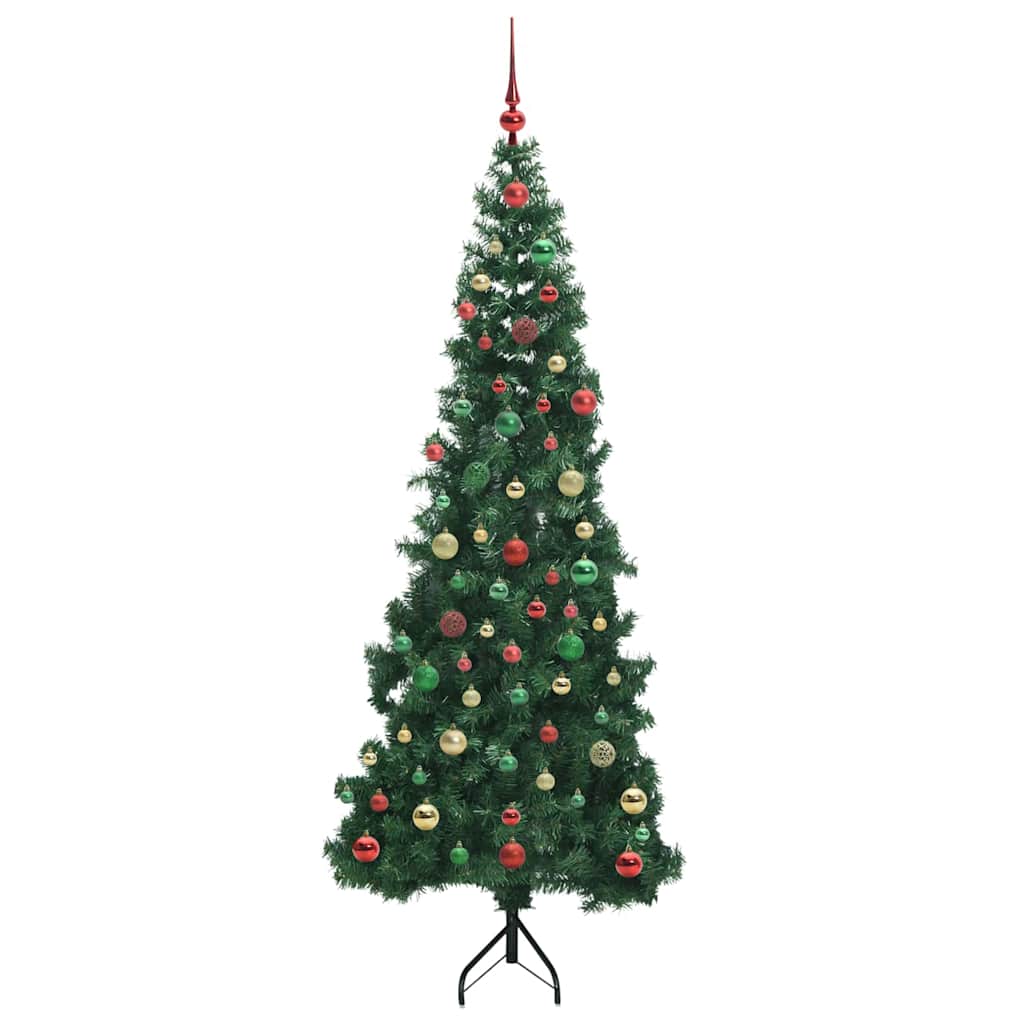 Eckiger künstlicher Weihnachtsbaum Grün 180 cm PVC und Metall
