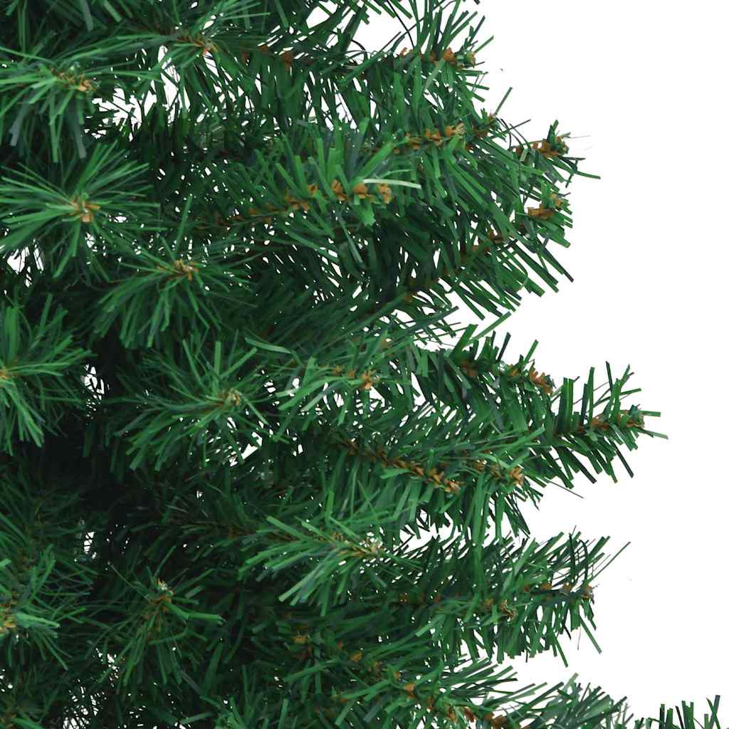 Eckiger künstlicher Weihnachtsbaum Grün 210 cm PVC und Metall