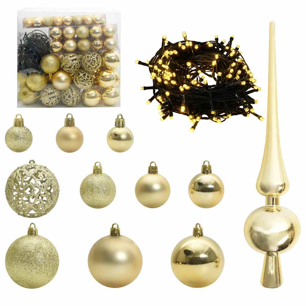 Eckiger künstlicher Weihnachtsbaum Grün 210 cm PVC und Metall
