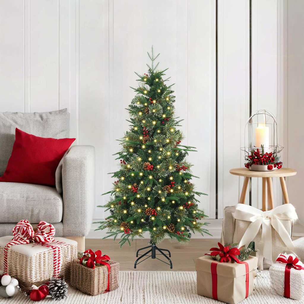 Künstlicher klappbarer Weihnachtsbaum Grün 120 cm PE und PVC