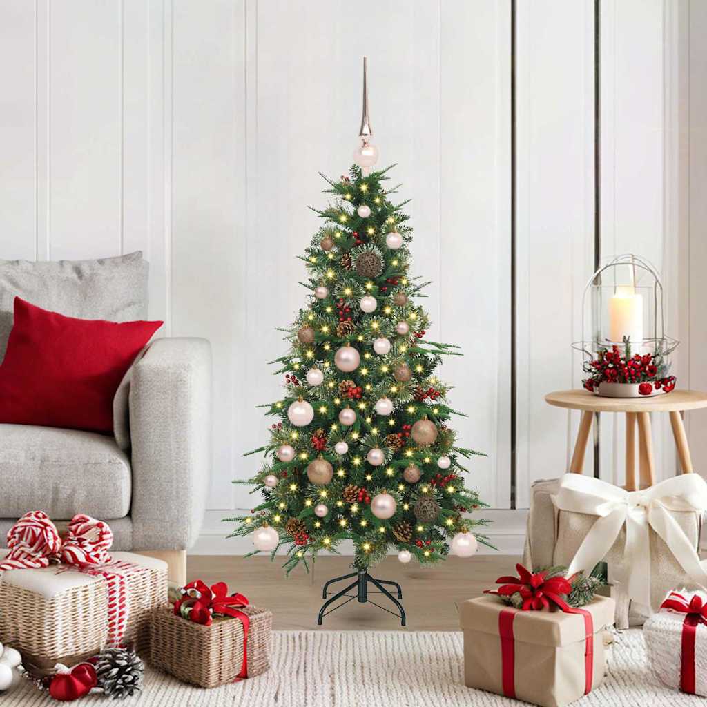 Künstlicher klappbarer Weihnachtsbaum Grün 120 cm PE und PVC