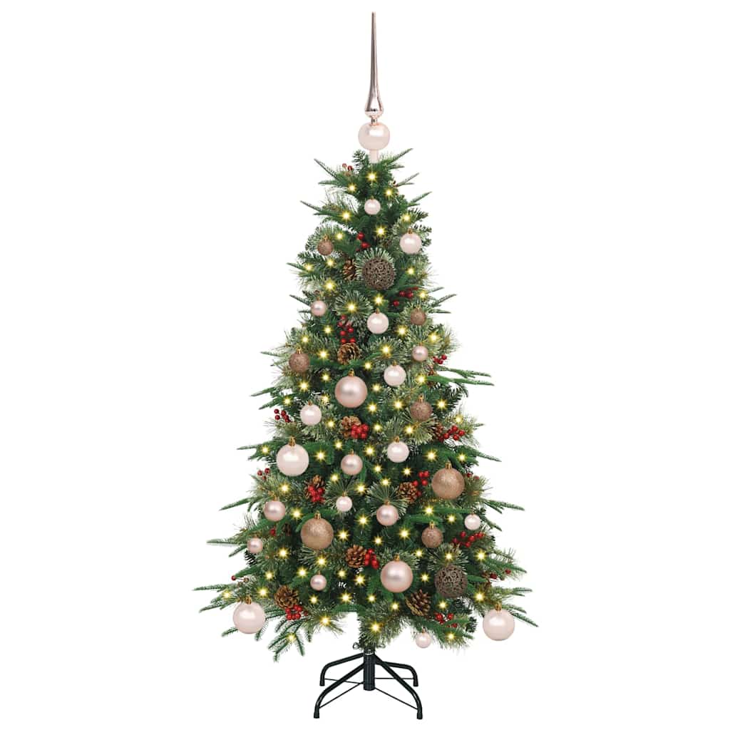 Künstlicher klappbarer Weihnachtsbaum Grün 120 cm PE und PVC