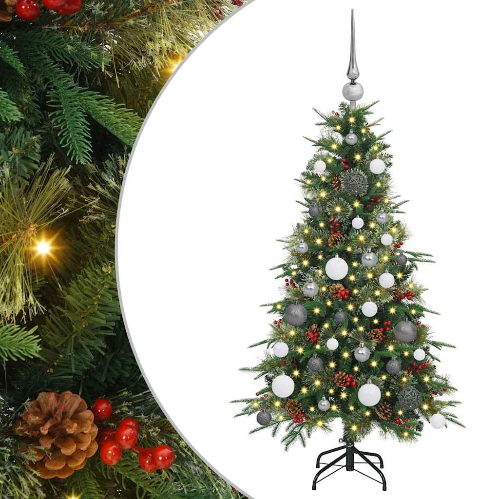 Künstlicher klappbarer Weihnachtsbaum Grün 120 cm PE und PVC
