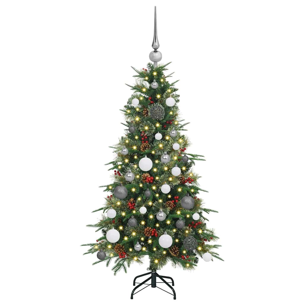 Künstlicher klappbarer Weihnachtsbaum Grün 120 cm PE und PVC