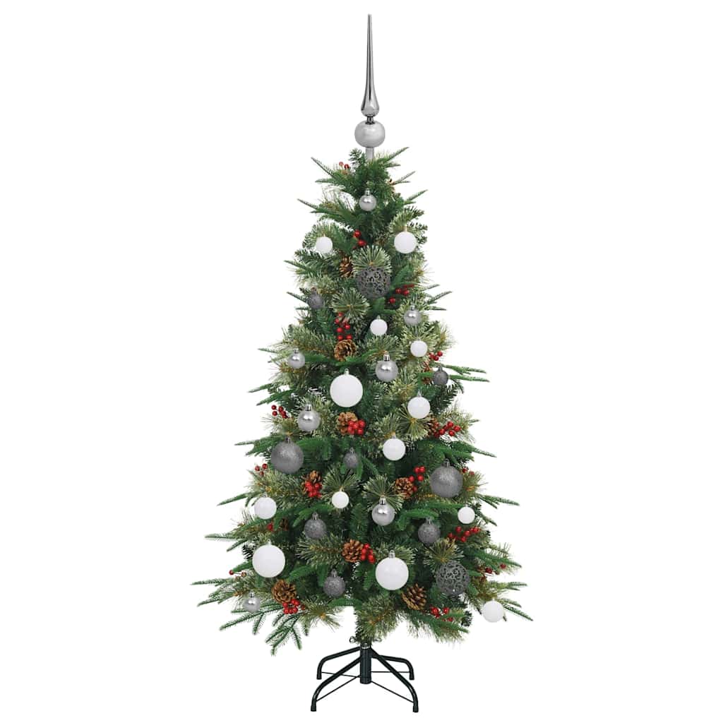 Künstlicher klappbarer Weihnachtsbaum Grün 120 cm PE und PVC