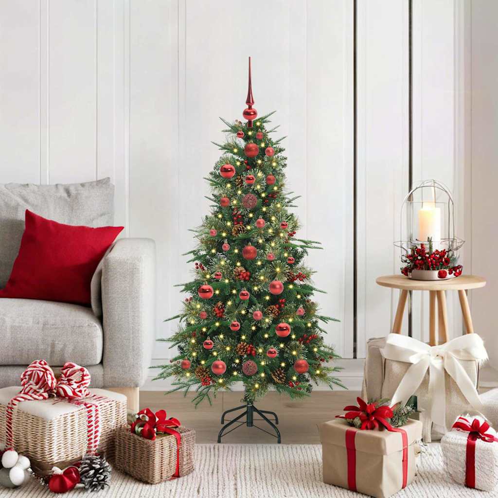 Künstlicher klappbarer Weihnachtsbaum Grün 120 cm PE und PVC