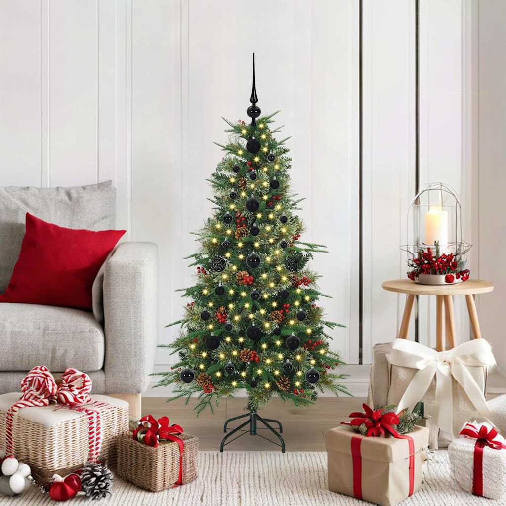 Künstlicher klappbarer Weihnachtsbaum Grün 120 cm PE und PVC