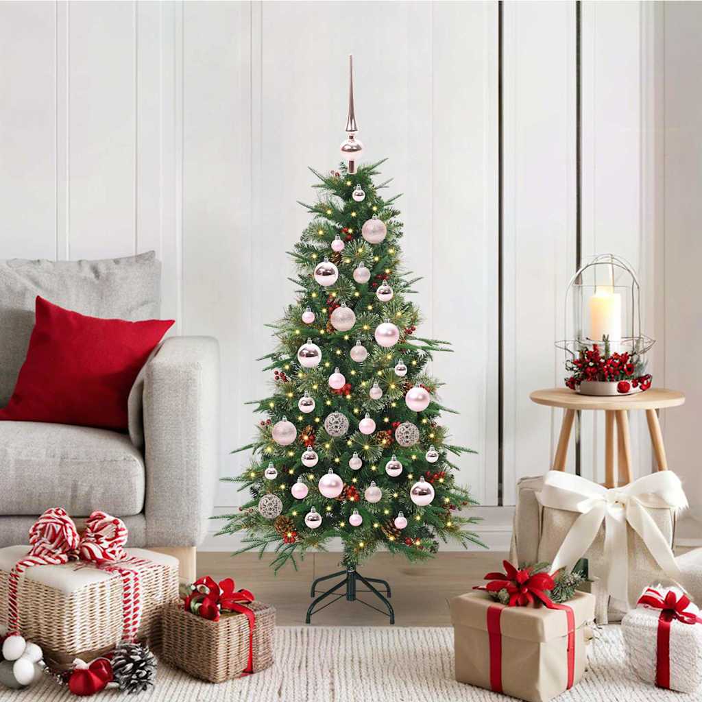 Künstlicher klappbarer Weihnachtsbaum Grün 120 cm PE und PVC