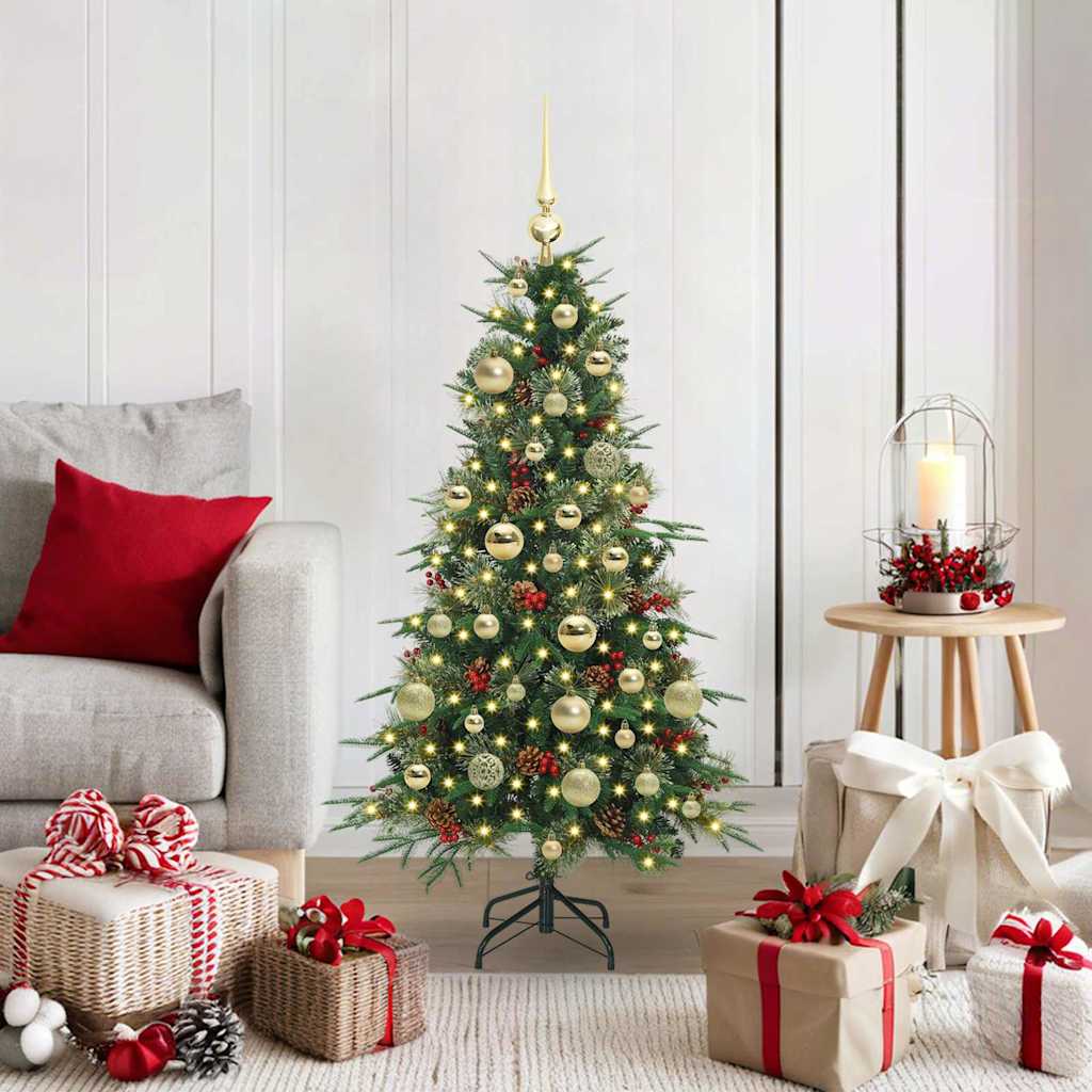 Künstlicher klappbarer Weihnachtsbaum Grün 120 cm PE und PVC