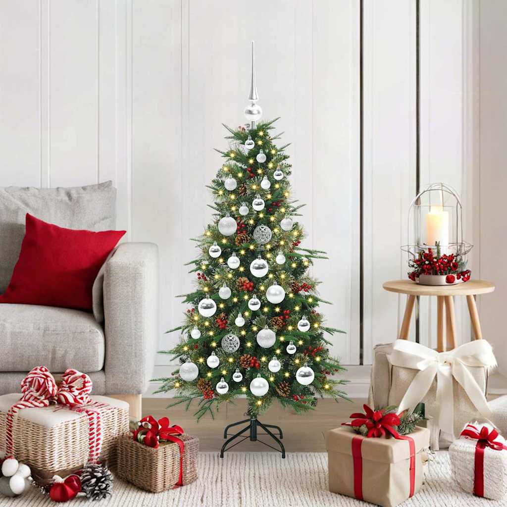 Künstlicher klappbarer Weihnachtsbaum Grün 120 cm PE und PVC